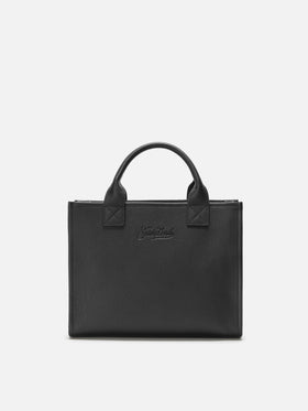 Borsa a spalla Vanity Bag Large in pelle martellata nero