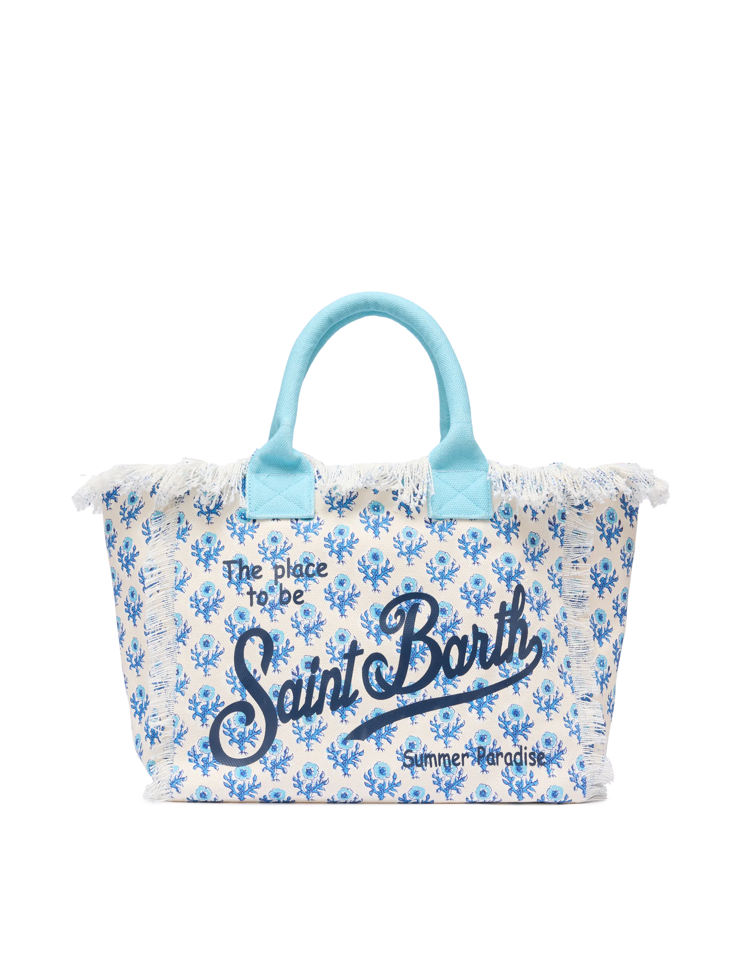Cotton canvas Vanity tote bag with flower print