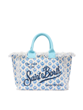 Cotton canvas Vanity tote bag with flower print