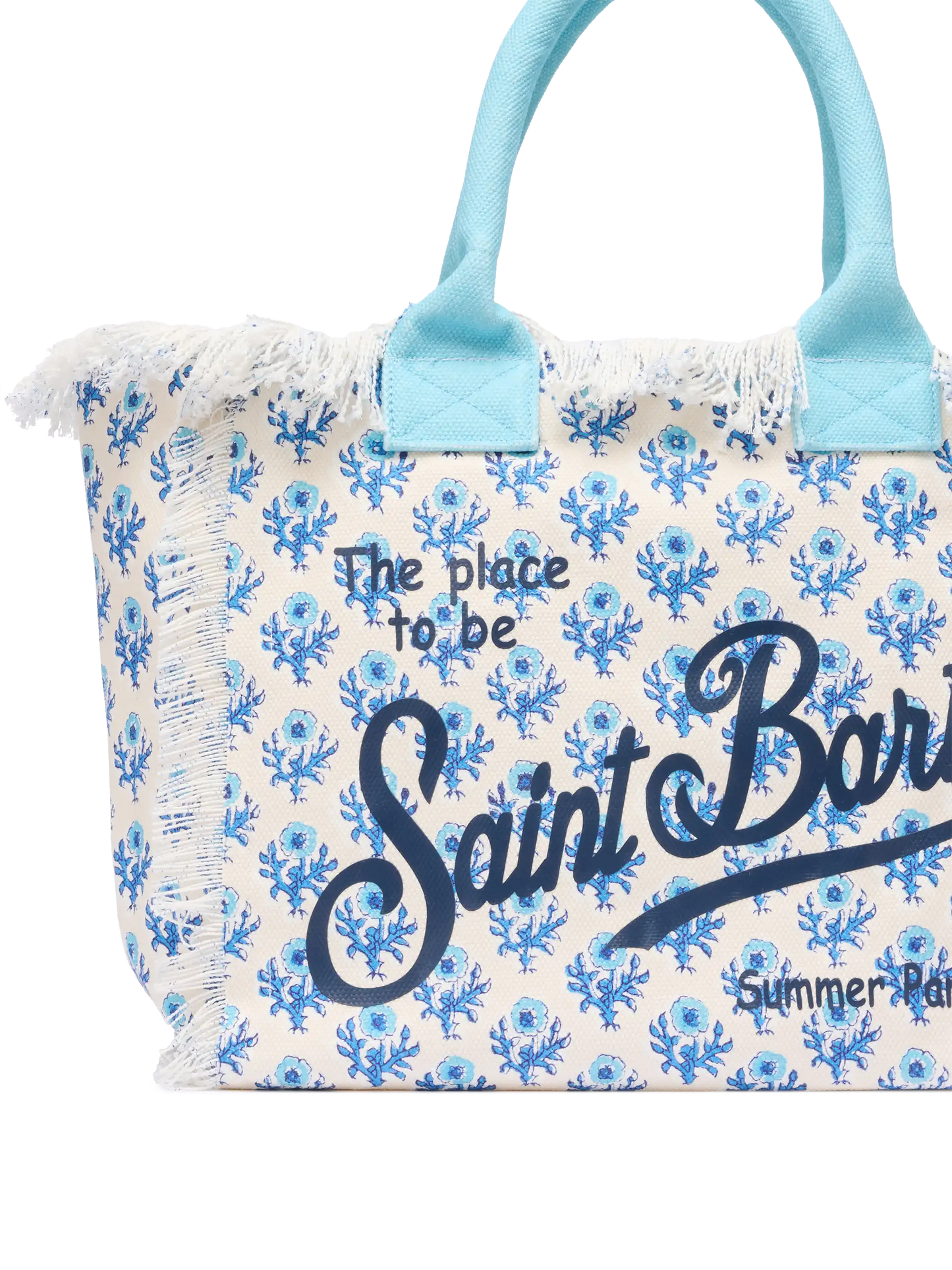 Cotton canvas Vanity tote bag with flower print