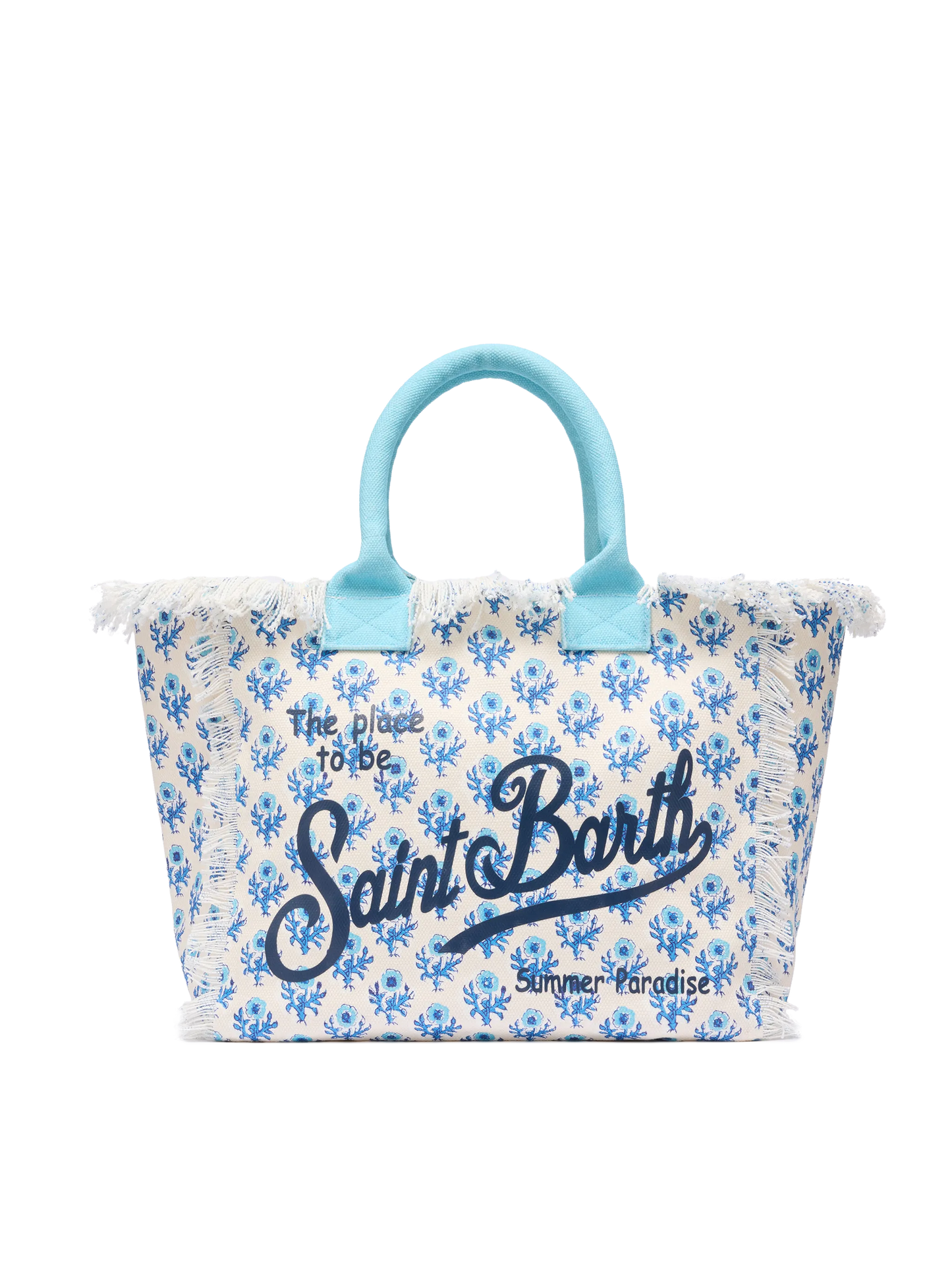 Cotton canvas Vanity tote bag with flower print