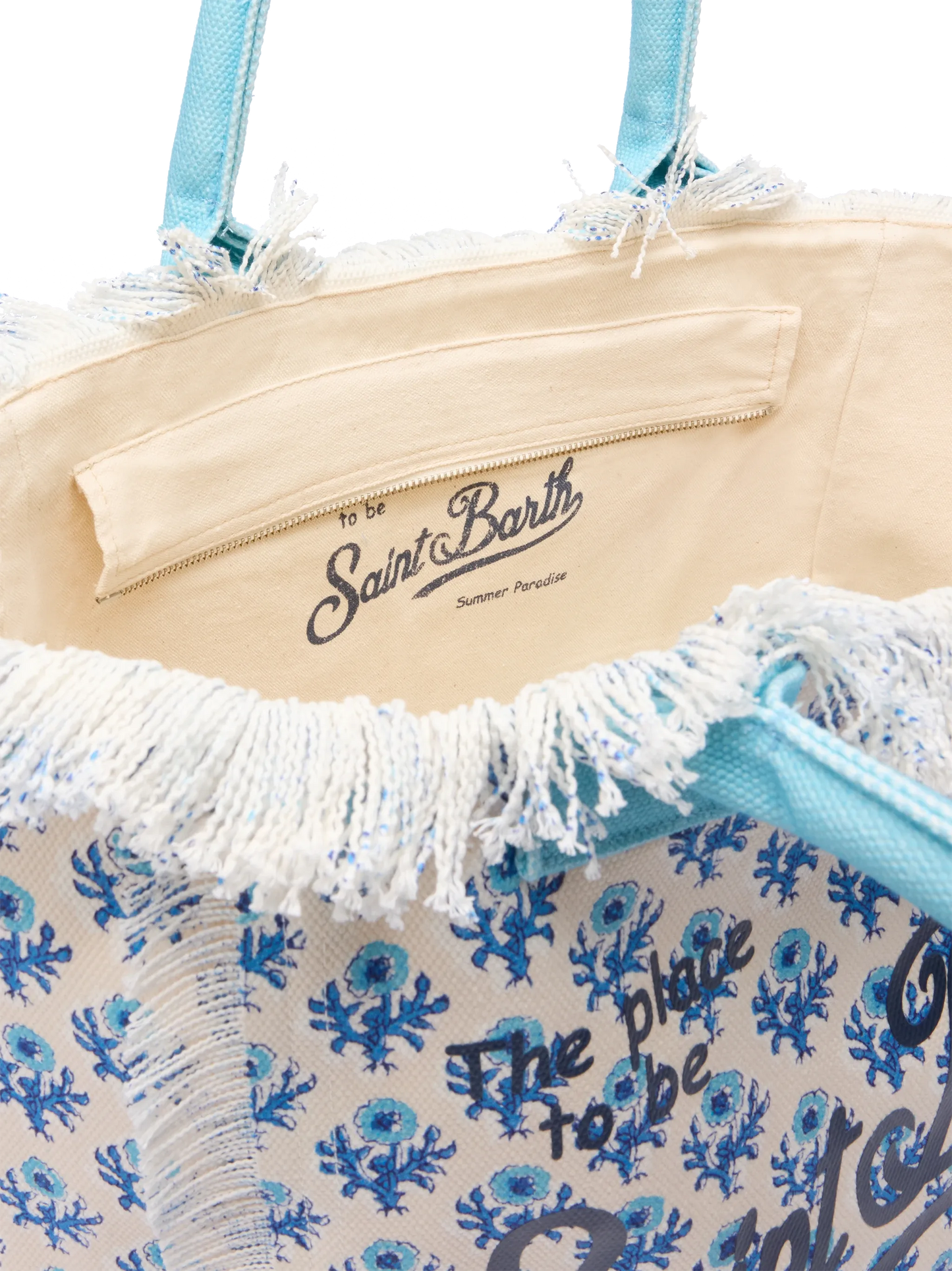 Cotton canvas Vanity tote bag with flower print