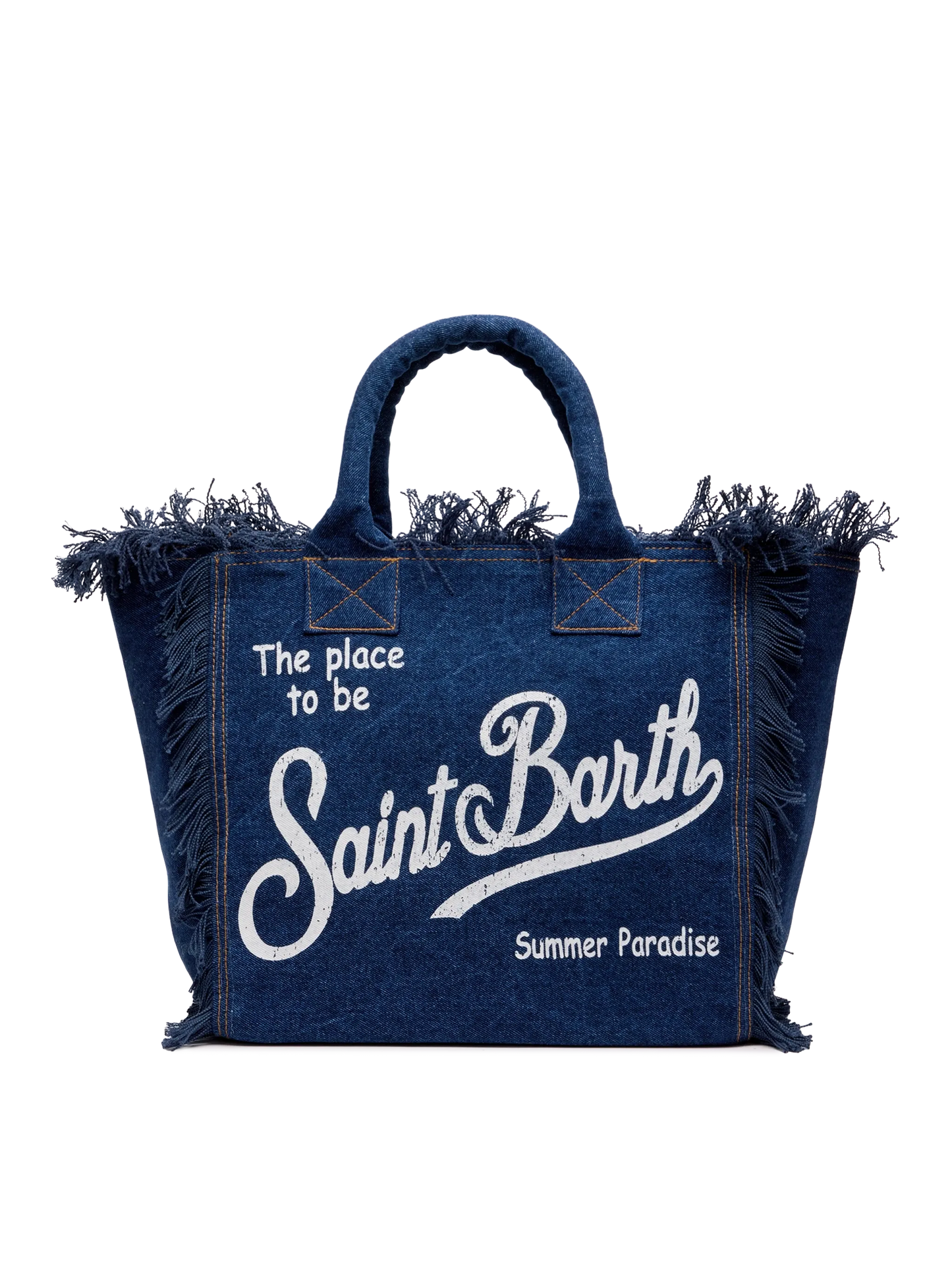 Dark denim fabric Vanity tote bag - MC2 Saint Barth