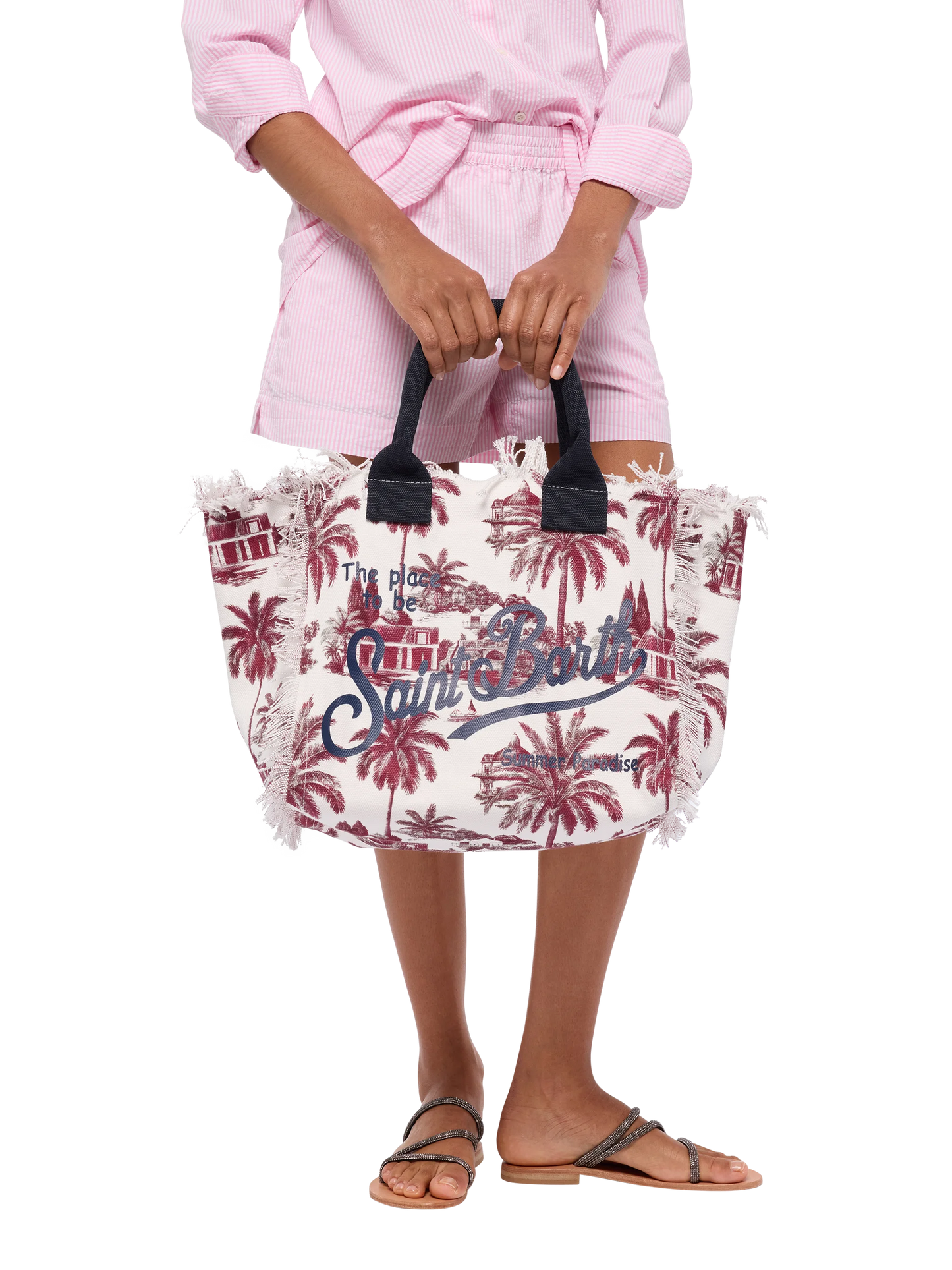 Borsa a spalla Vanity in canvas di cotone con stampa toile de jouy | AI CO-CREATED DESIGN BY RICKDICK - POWERED BY RED-EYE
