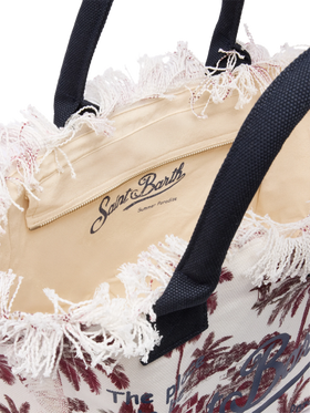 Borsa a spalla Vanity in canvas di cotone con stampa toile de jouy | AI CO-CREATED DESIGN BY RICKDICK - POWERED BY RED-EYE