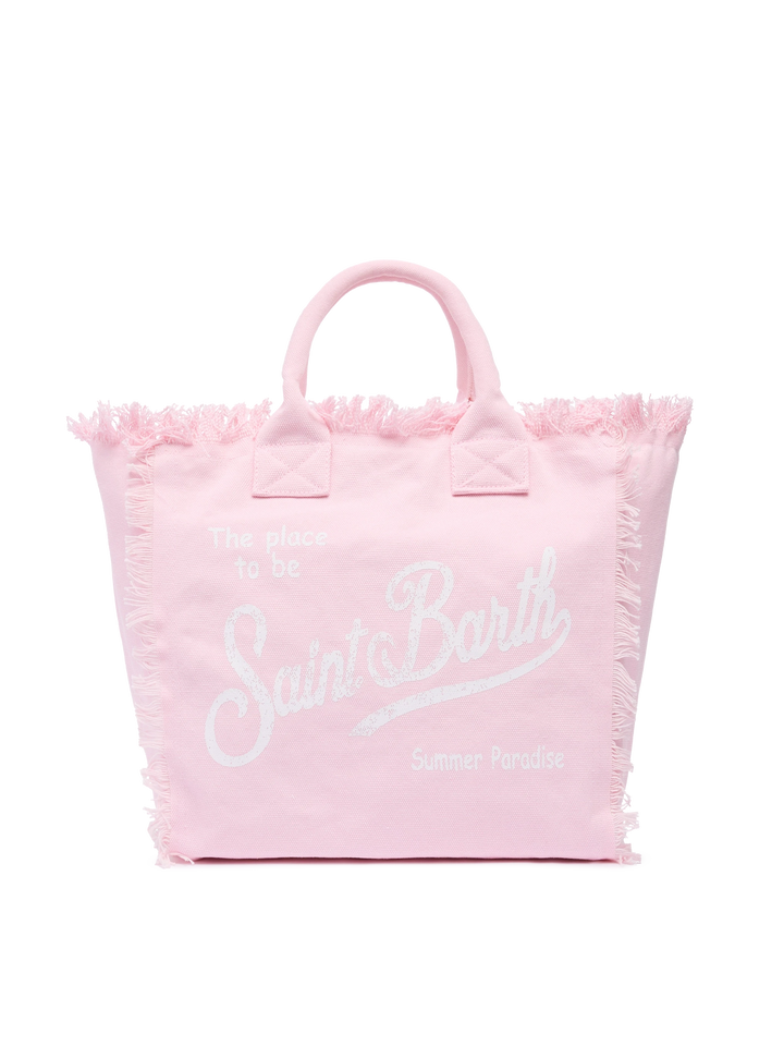 Pink cotton canvas Vanity tote bag - MC2 Saint Barth
