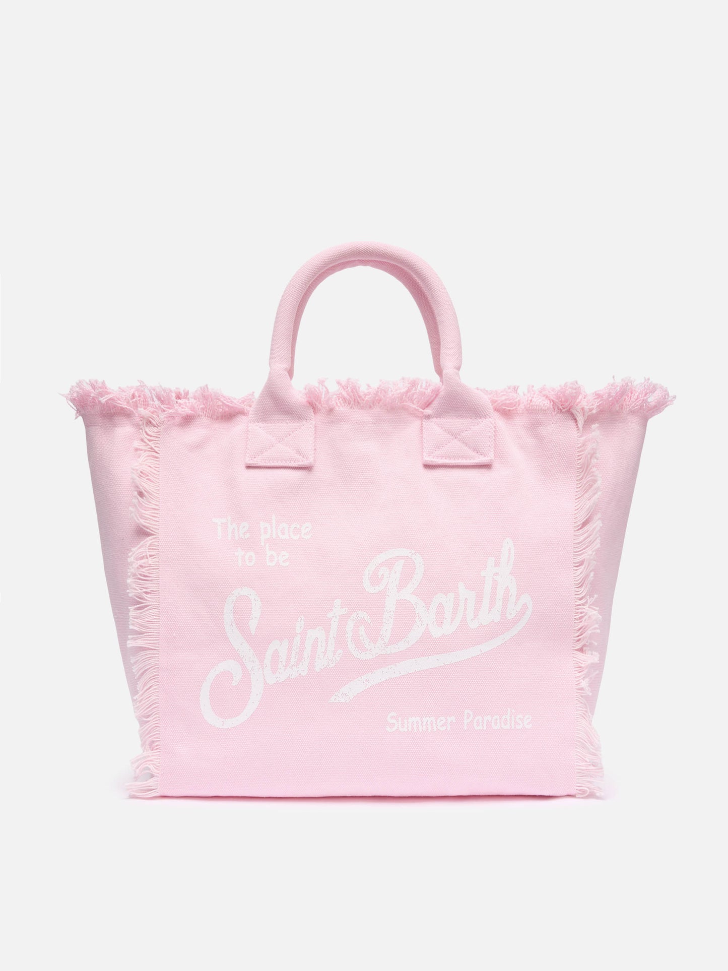 Pink cotton canvas Vanity tote bag