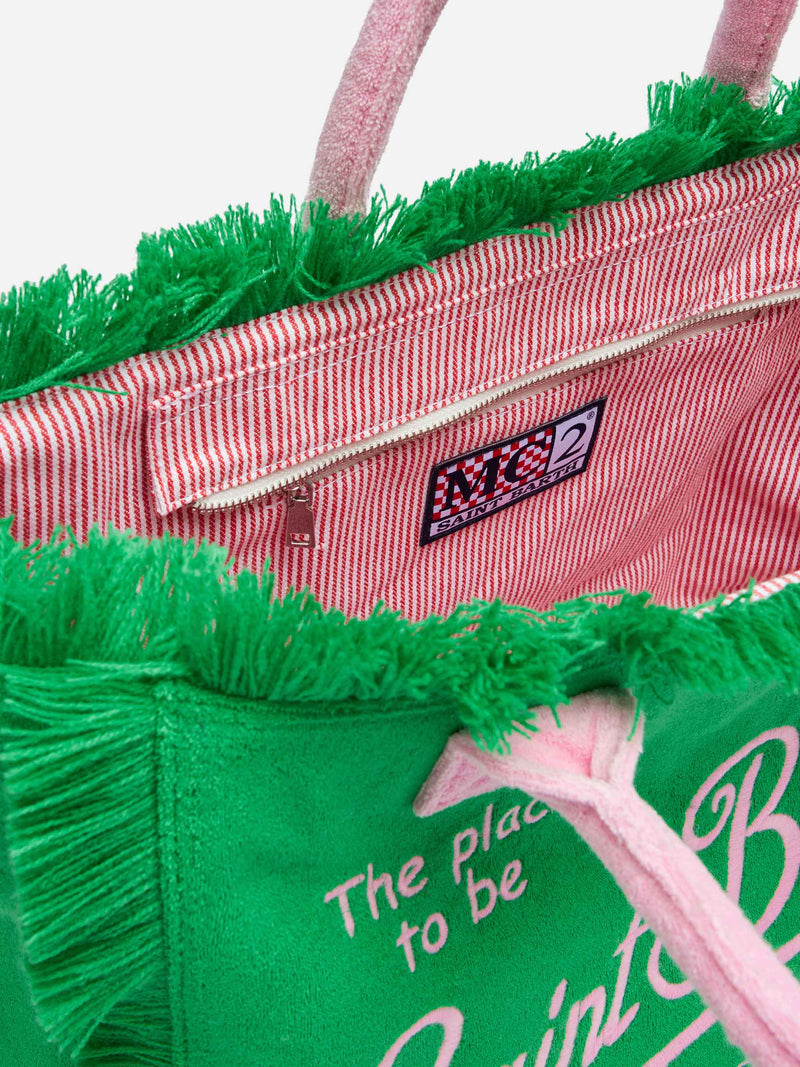 Borsa a spalla Vanity Sponge in spugna verde