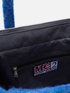 Vanity blanket shoulder bag with side fringes