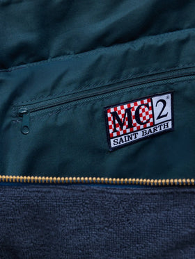 Marineblaue Einkaufstasche Vanity Terry mit geprägtem Logo