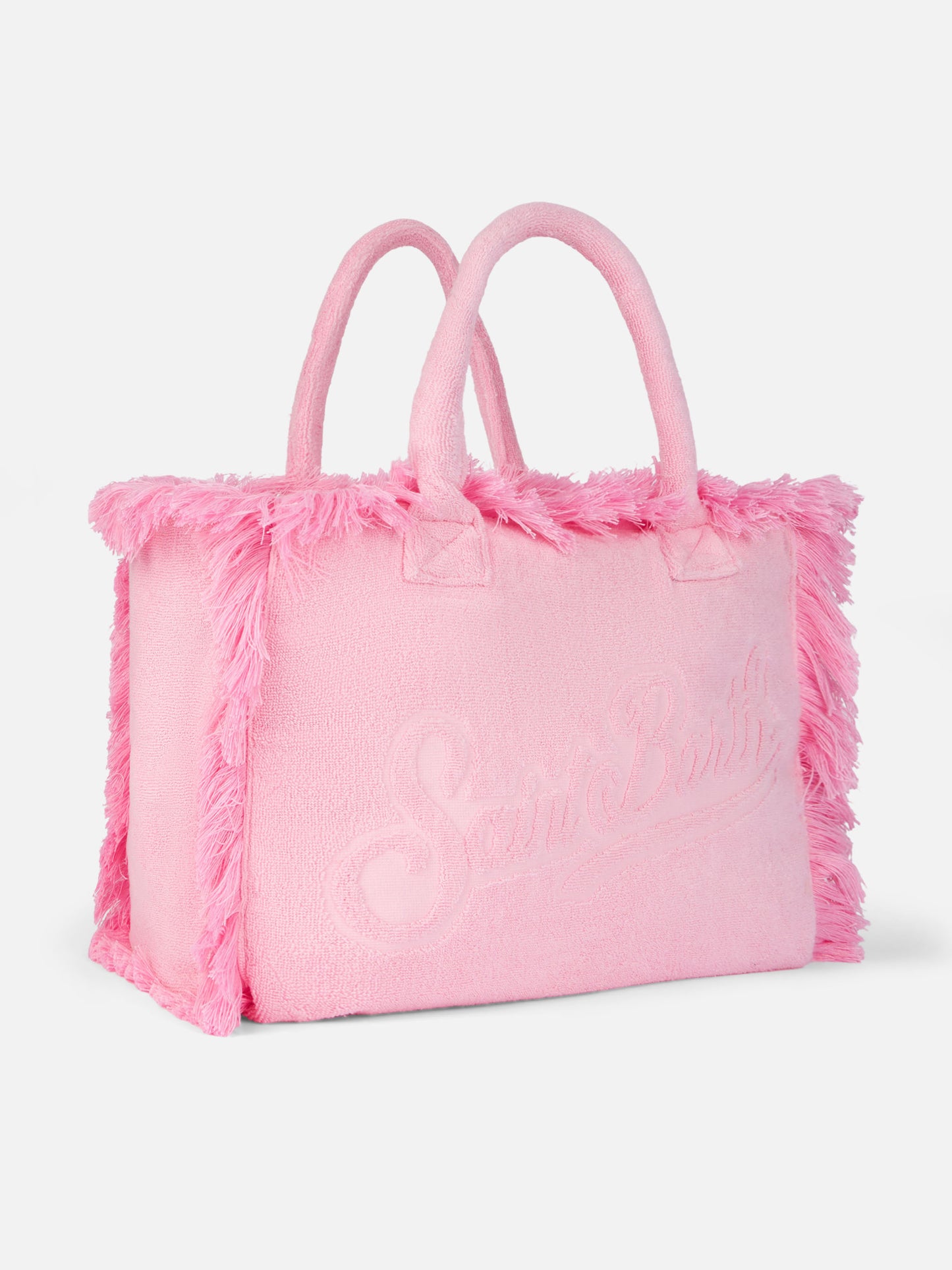 Vanity Terry pink tote bag  with embossed logo