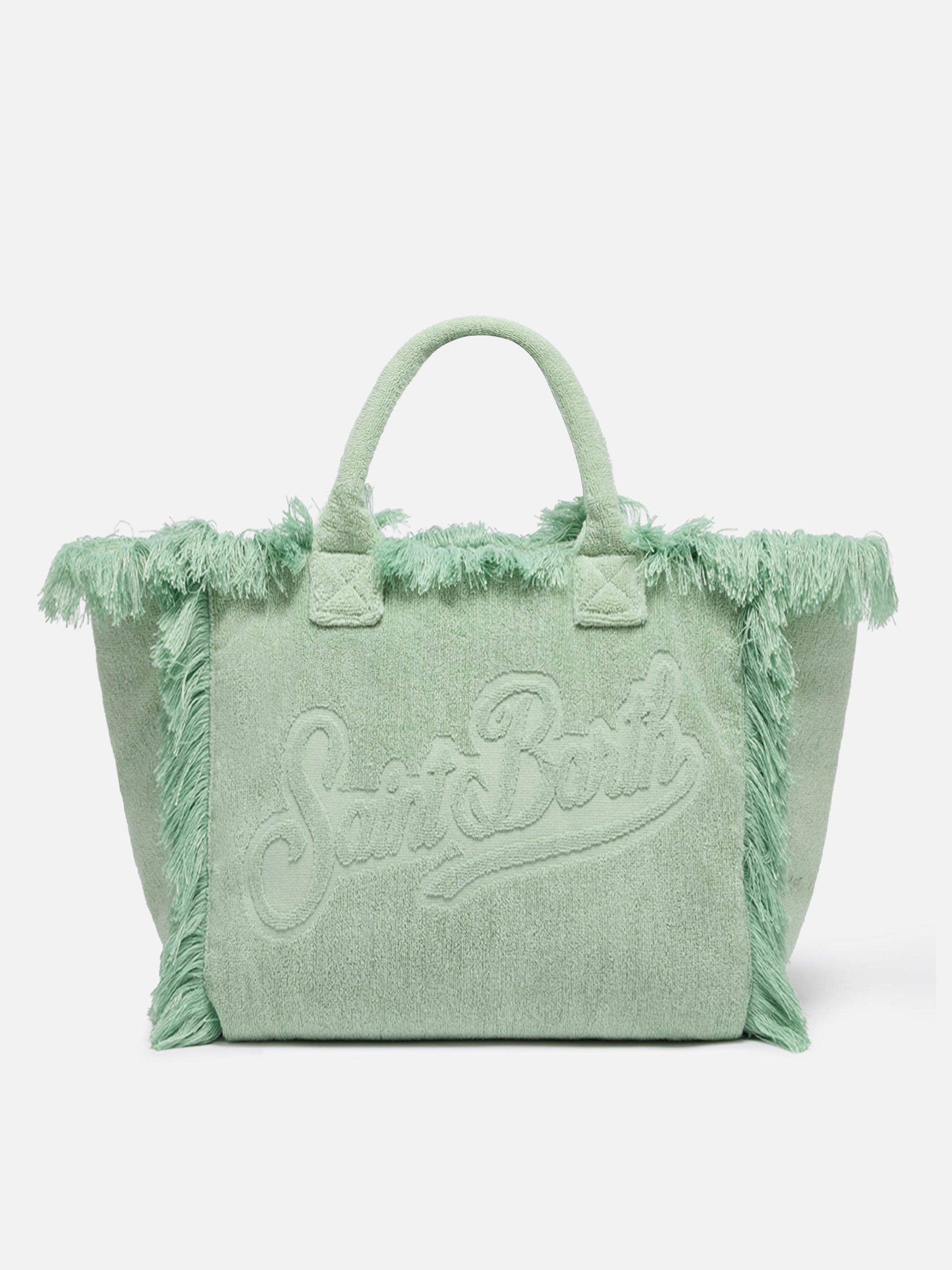 Mint green solid color terry effect Vanity regular bag – MC2 Saint Barth