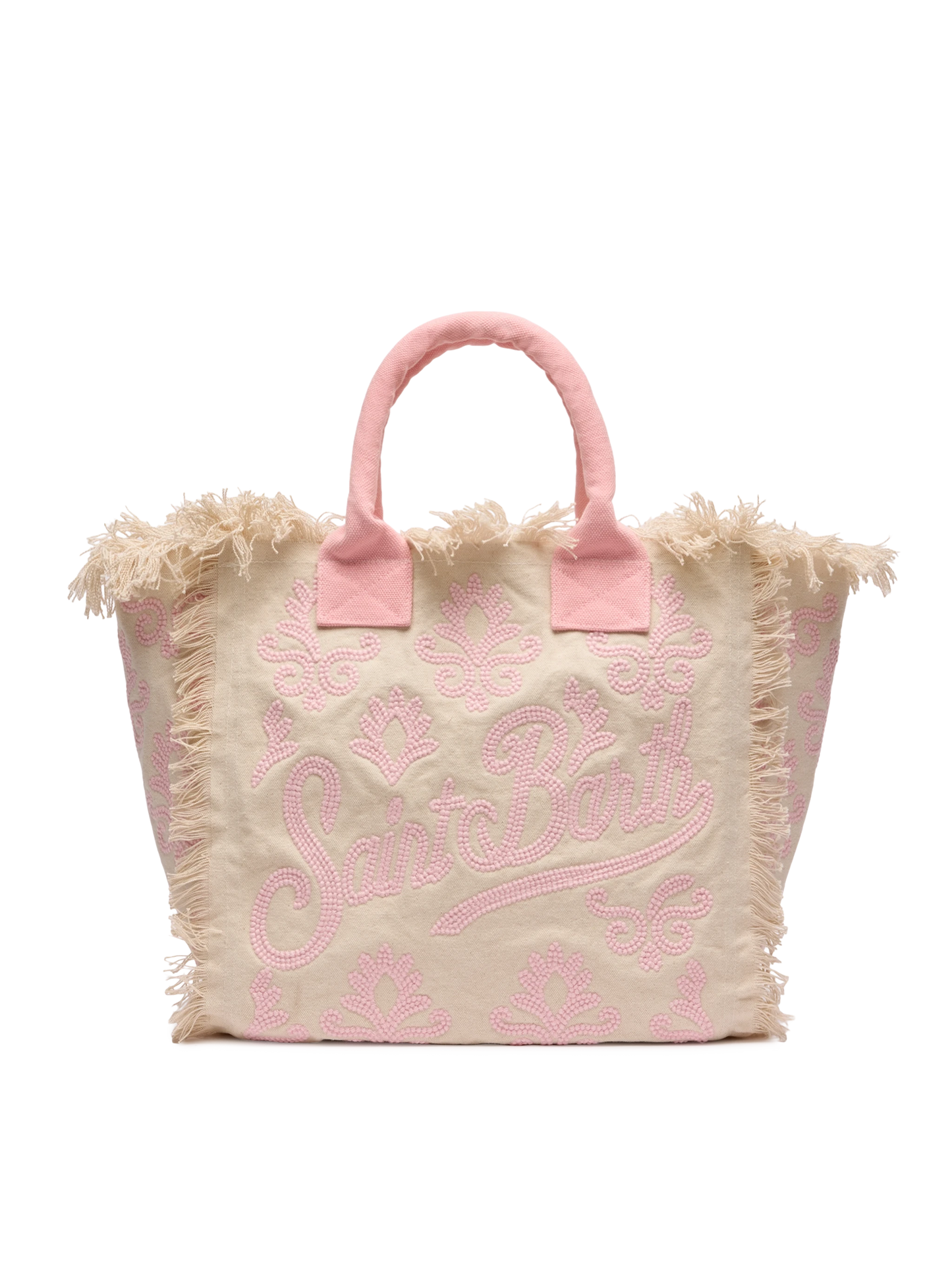 Vanity Rug white and pink cotton tote bag - MC2 Saint Barth