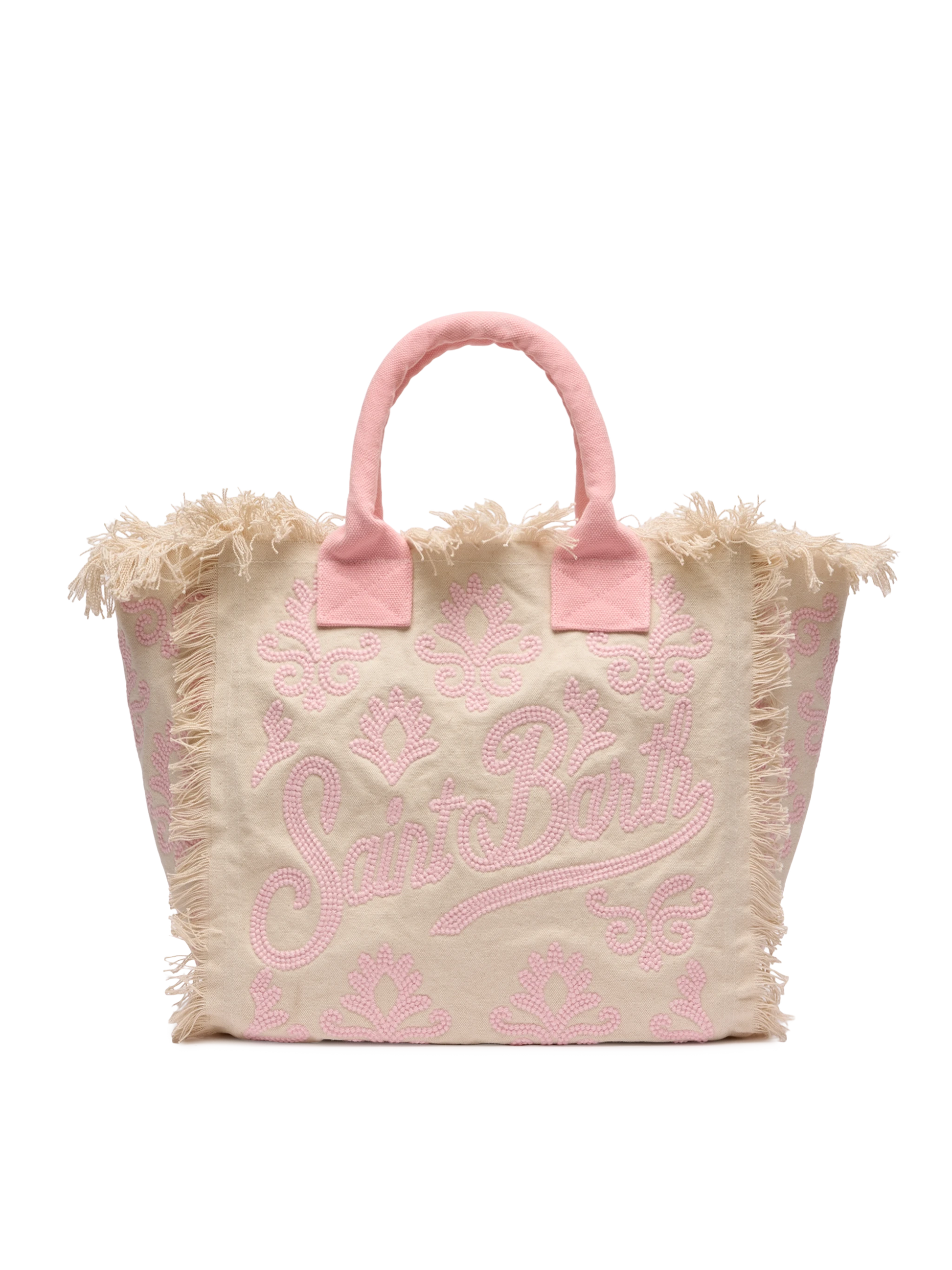 Vanity Rug white and pink cotton tote bag - MC2 Saint Barth