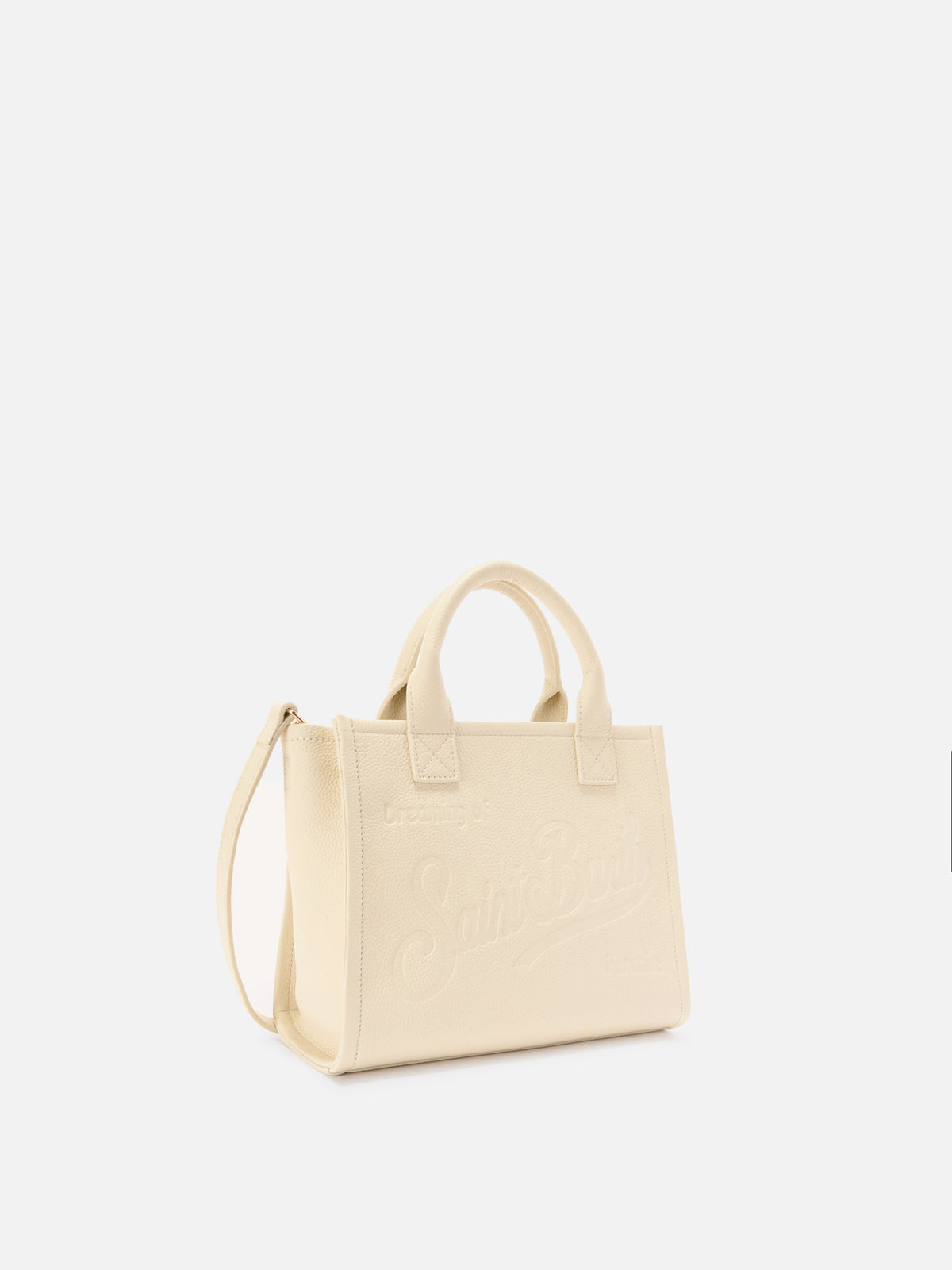 Ivory pebbled leather Vanity medium bag
