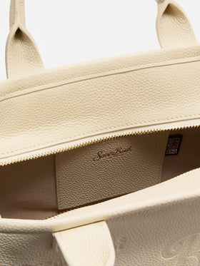 Ivory pebbled leather Vanity medium bag