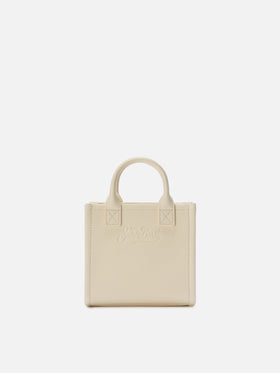 Ivory pebbled leather Vanity mini bag