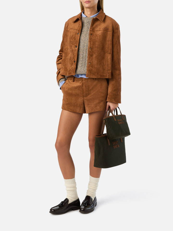 Shorts Elva de ante camel 
