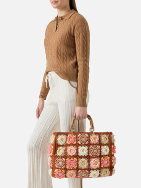Handmade tiles crochet bag Victoria
