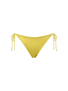 Woman pale yellow classic swim briefs Virgo