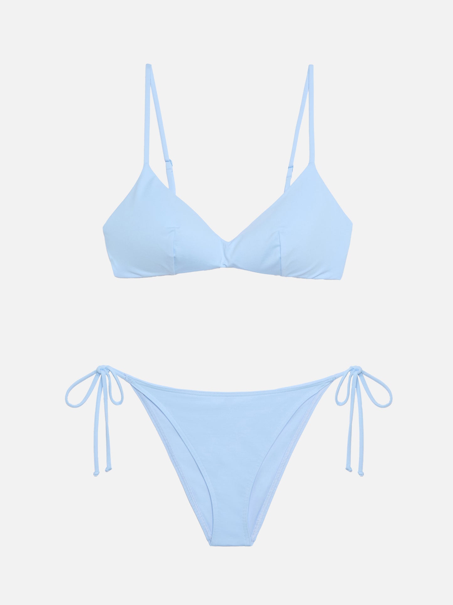 Virgo light blue classic swim briefs                                                          - May light blue scoop bralette top