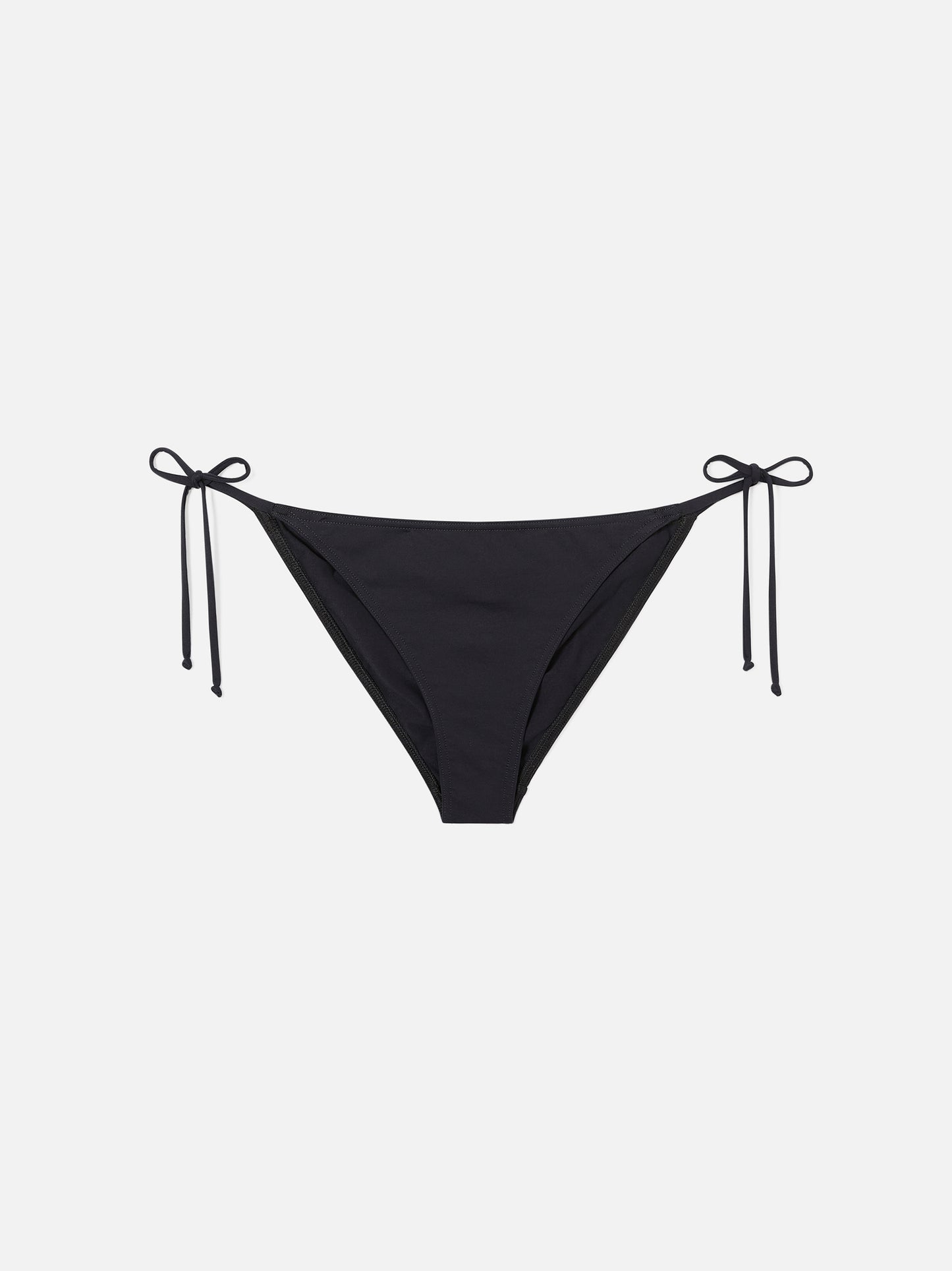 Virgo Bikinihose mit seitlichen Bindebändern in Uni-Schwarz 