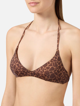 Hespera bralette bikini top with animal print