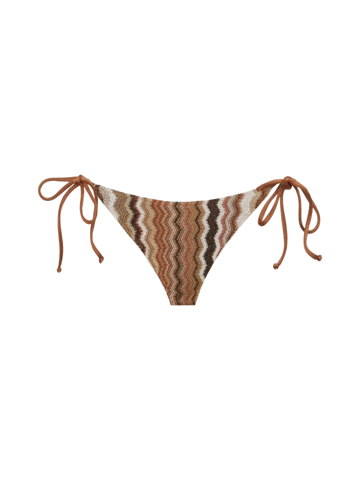 Raschelstrick-Klassiker-Bikini Leah Virgo mit Wellenmuster