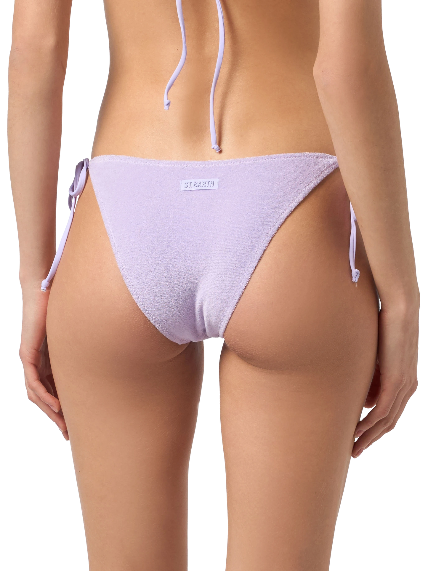 Bikini da donna a triangolo in spugna lilla Leah Virgo