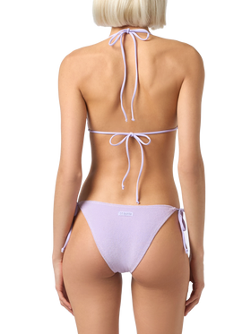 Bikini da donna a triangolo in spugna lilla Leah Virgo