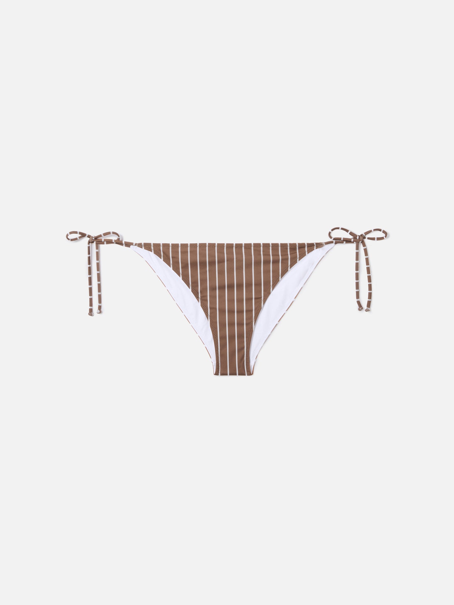Slip mare Virgo classico in tessuto elasticizzato con stampa a righe marrone