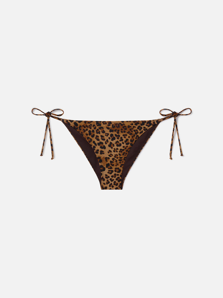 Leah Virgo Triangel-Bikini mit Leopardenprint 