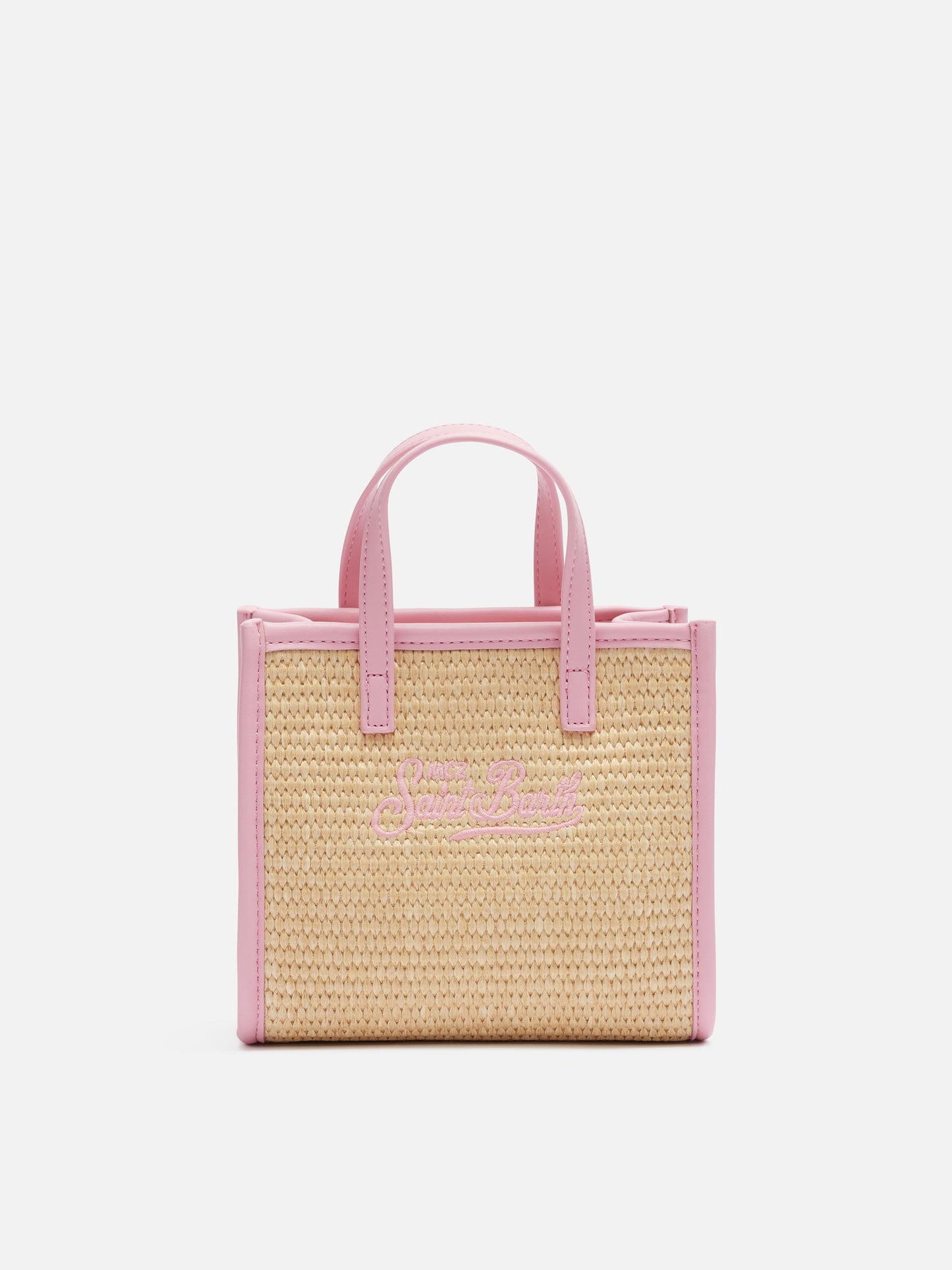 Beige Vivian Mini Straw handbag