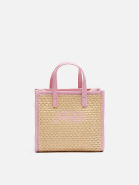 Beige Vivian Mini Straw handbag
