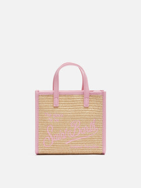 Beige Vivian Mini Straw handbag