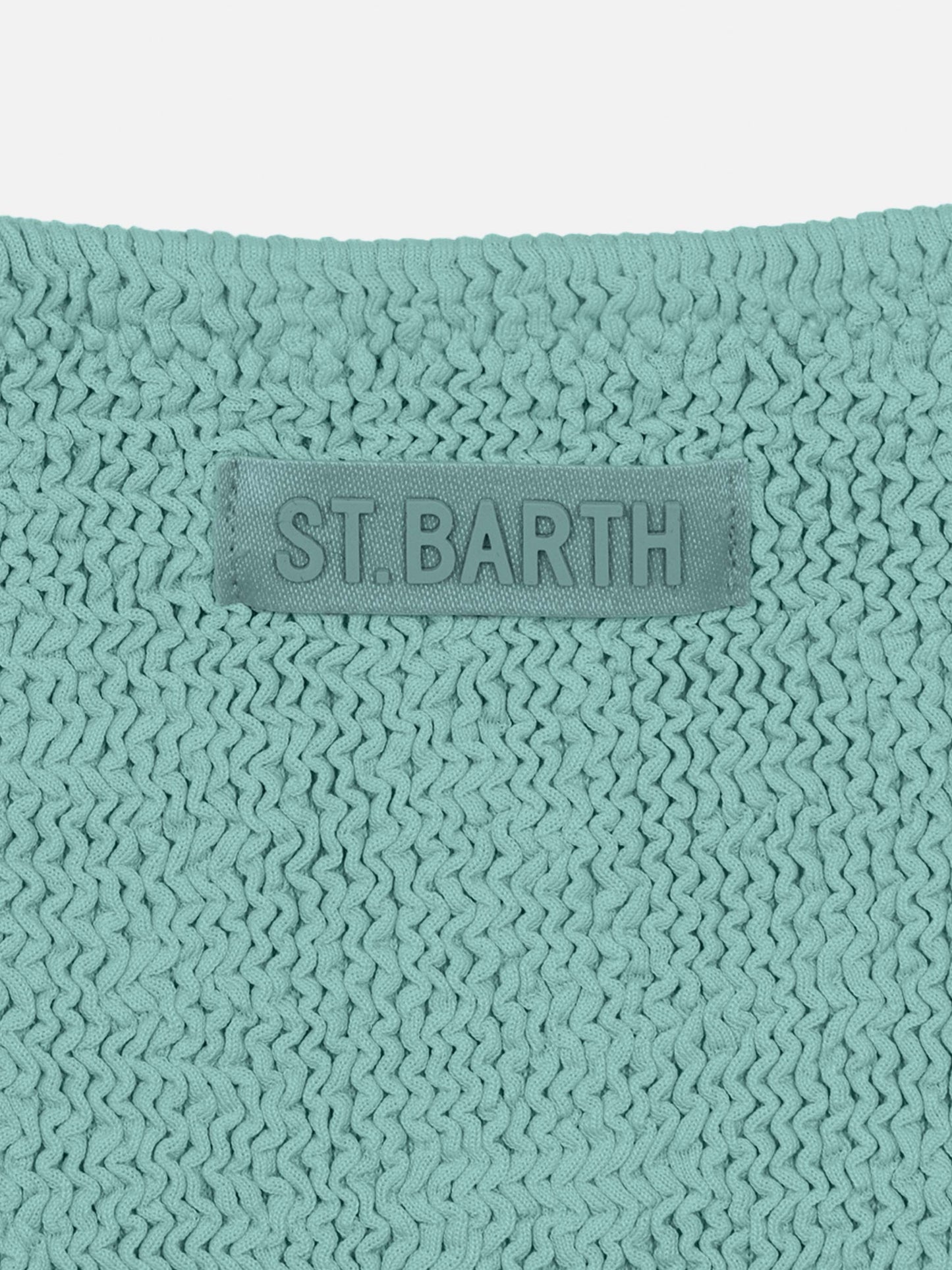 Vivy sage green one-shoulder crinkle bikini - MC2 Saint Barth