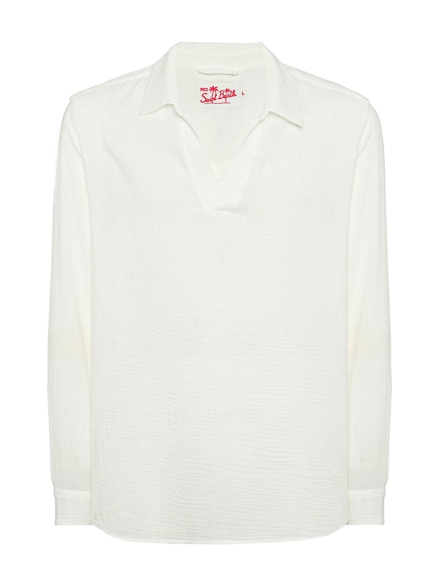 White cotton gauze polo shirt Ventotene - MC2 Saint Barth