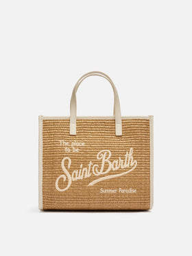 Borsa a mano Vivian Midi marrone effetto paglia