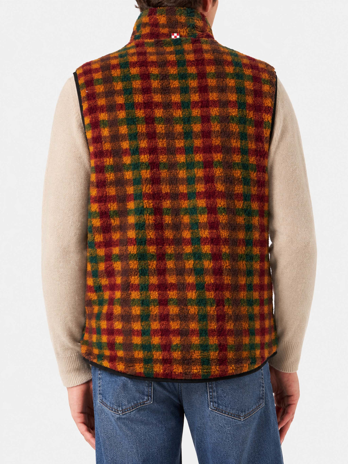 Gilet sherpa Wanaka avec poches à carreaux 