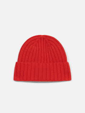 Wengen red cashmere blend hat