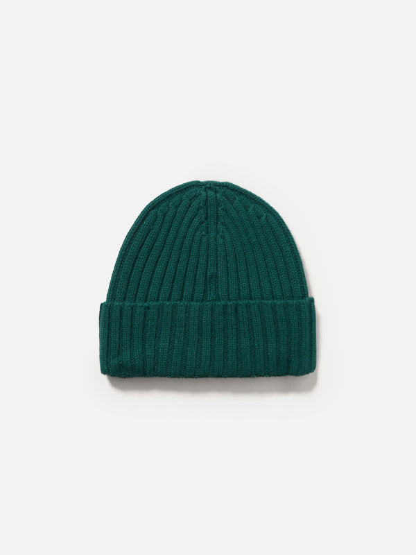 Man british green cashmere blend ribbed hat Wengen