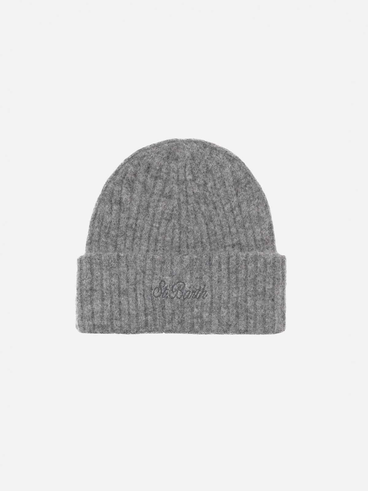 Man mélange grey stretch alpaca hat Wengen