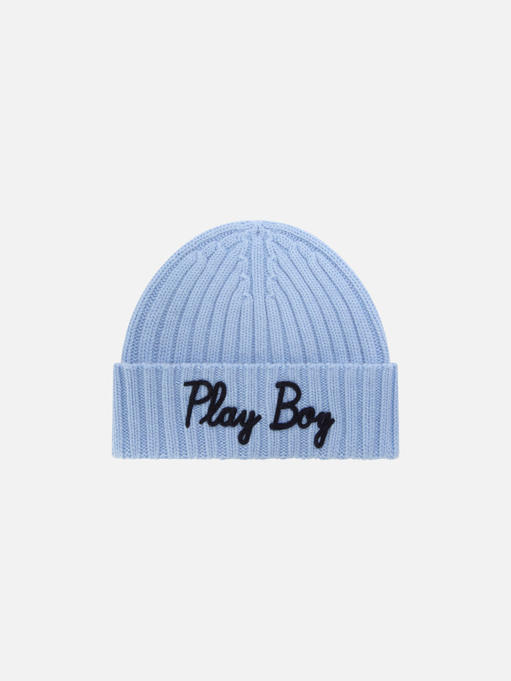 Bonnet Wengen léger blue avec broderie Play Boy 