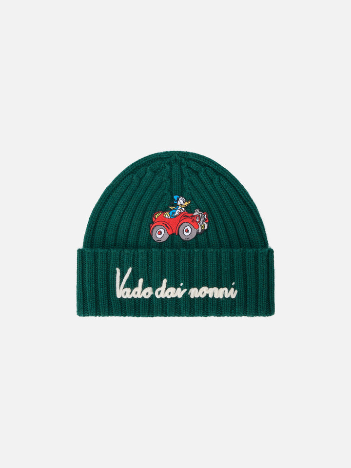 Berretto Wengen verde con ricamo Vado Dai Nonni | Special edition