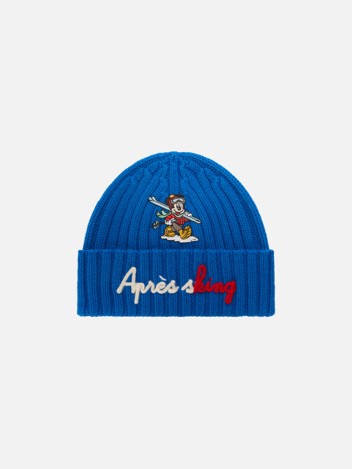 Blue Wengen-Beanie mit Après-Sking-Stickerei | Special edition 