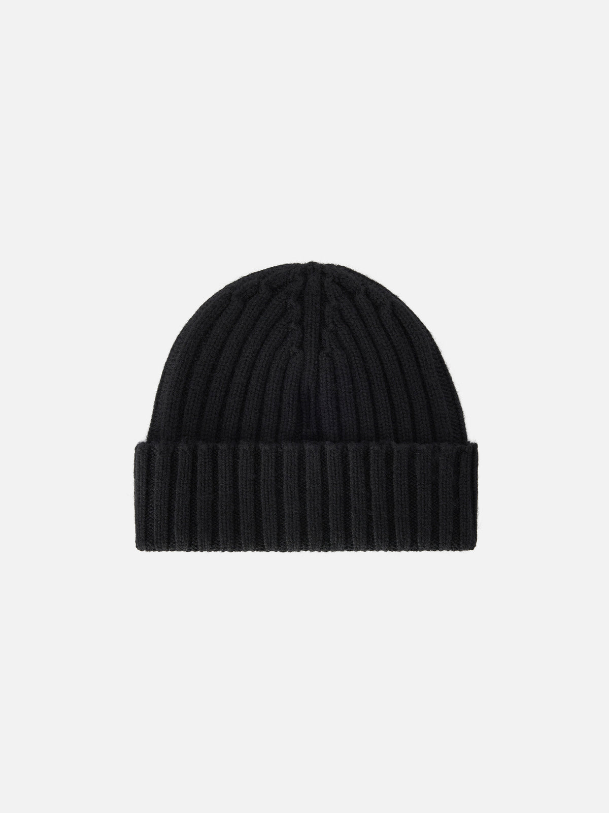 Gorro beanie Wengen negro con bordado del logo 