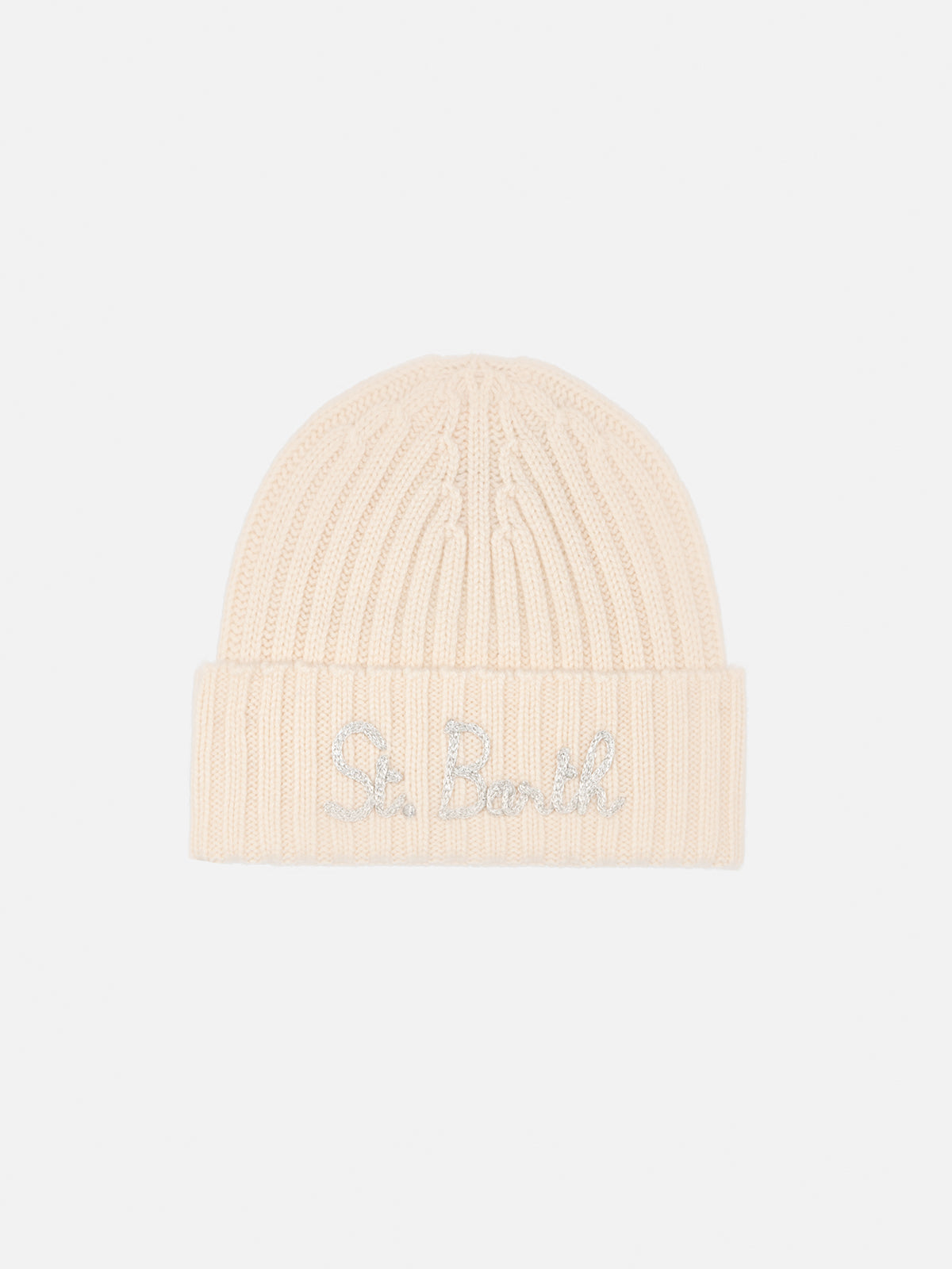 Girl white hat Wengen with St. Barth lurex embroidery