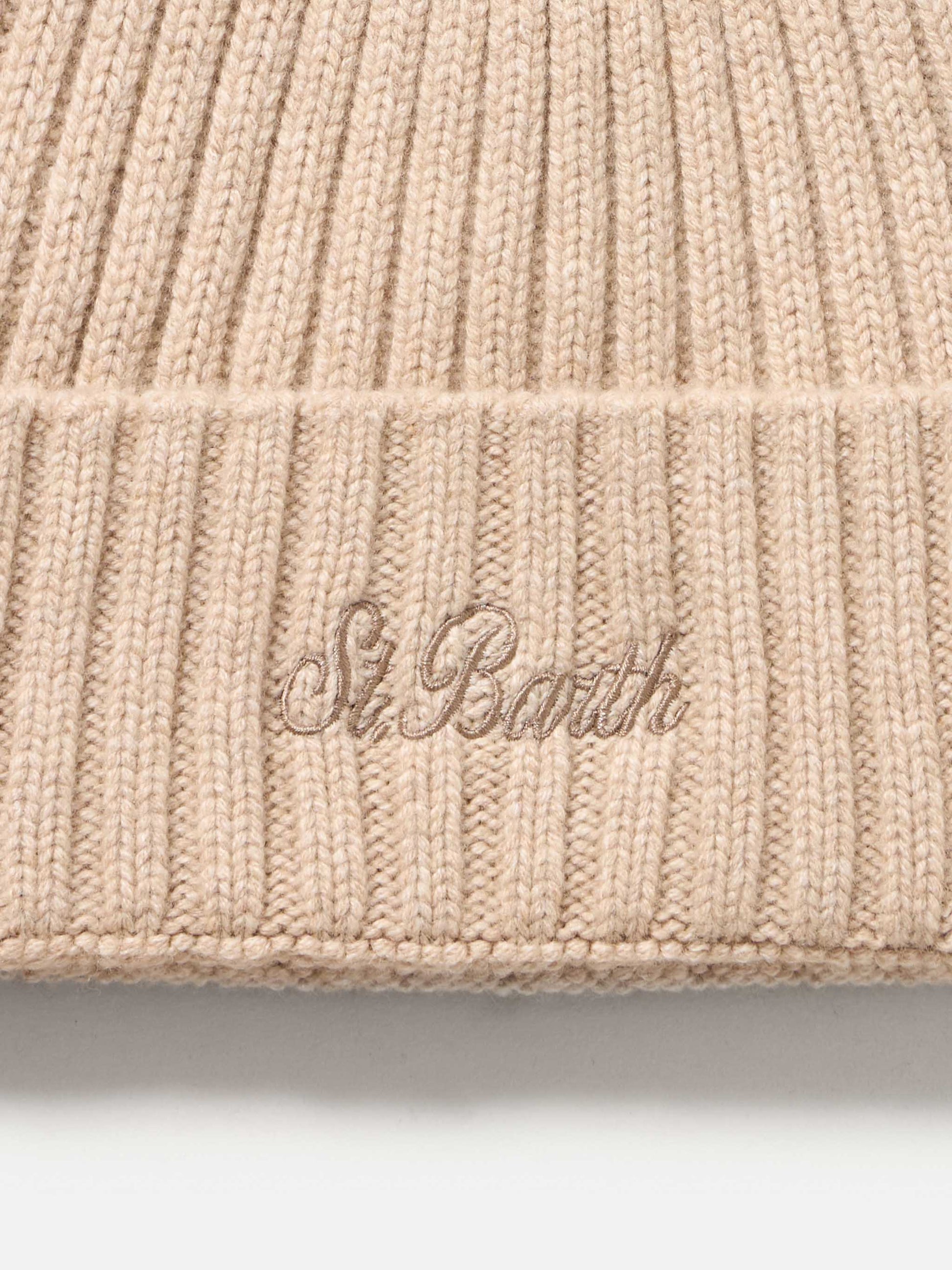 Man beige pure cashmere hat Wengen - MC2 Saint Barth