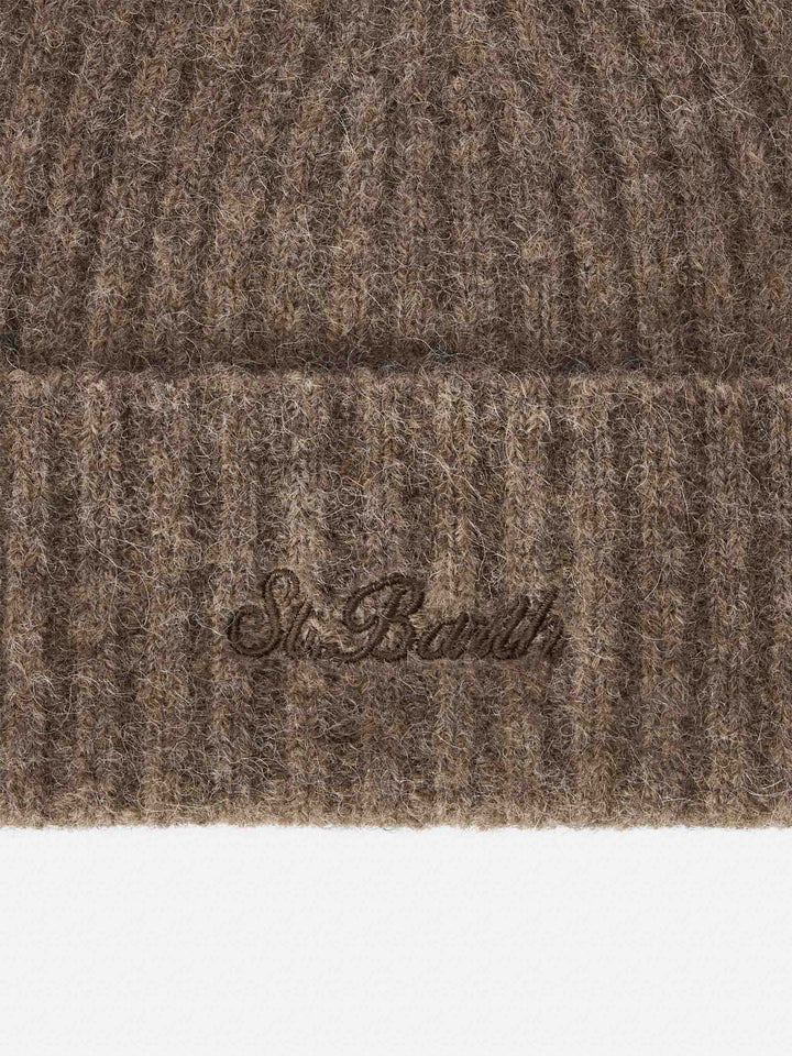 Nut Wengen alpaca blend beanie with logo embroidery