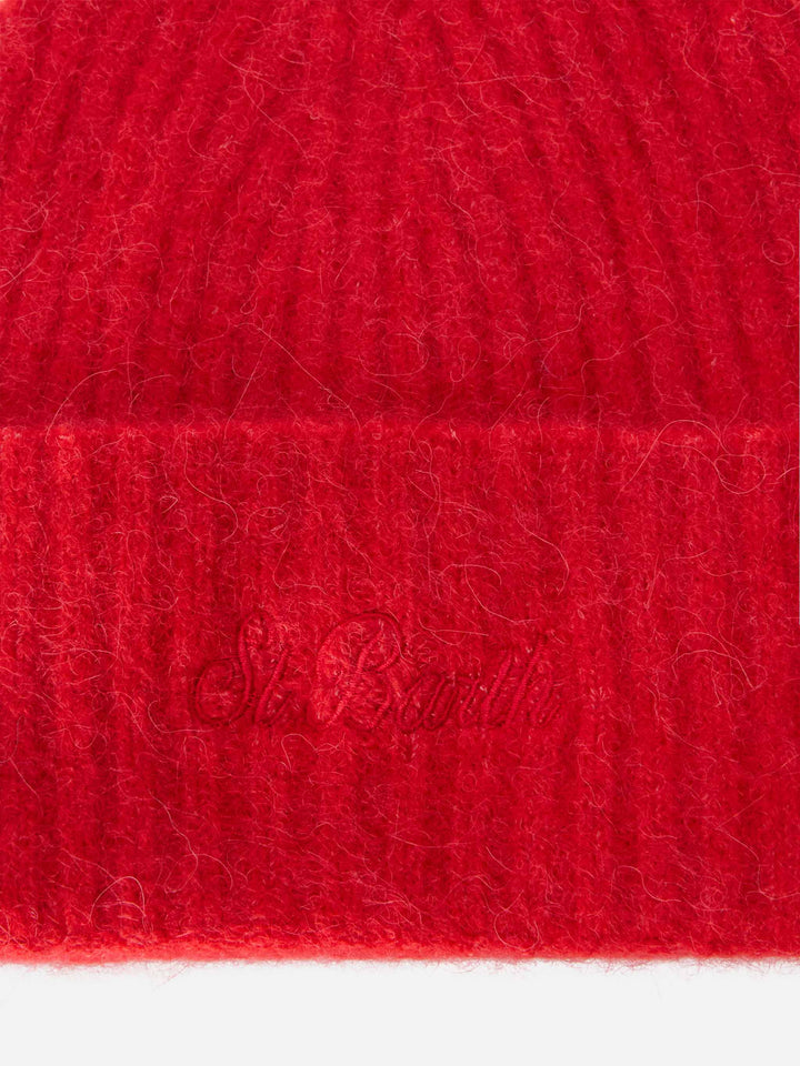 Cappello Wengen in alpaca stretch rosso